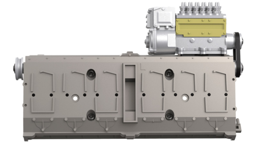 Pre-assembly of the left cylinder head 