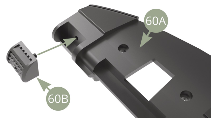 Fit 60B Side window blower to the left corner of 60A Upper dashboard panel.