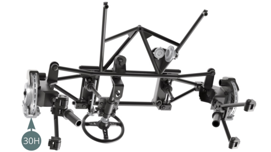 Pre-assembly of front suspension and steering