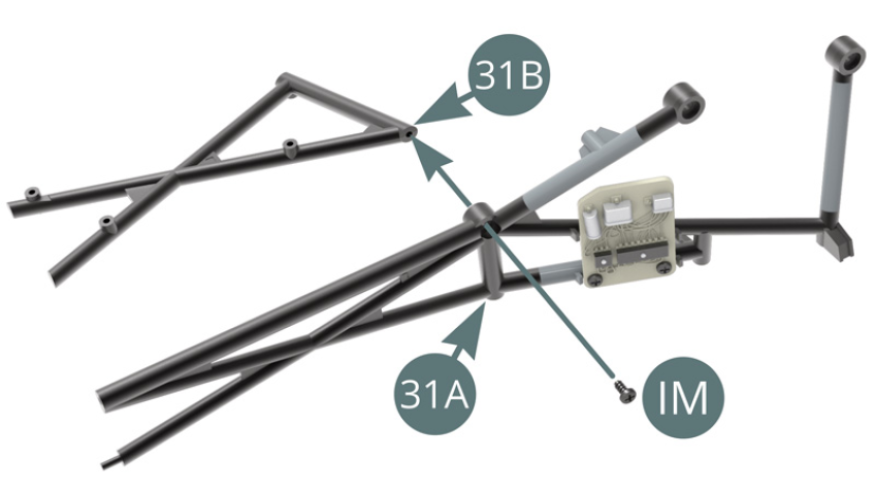 Position 31B chassis on 31A chassis and fix it with an IM screw.