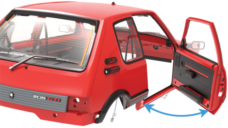 With Right door fitted to the Bodywork , check its opening and closing function .