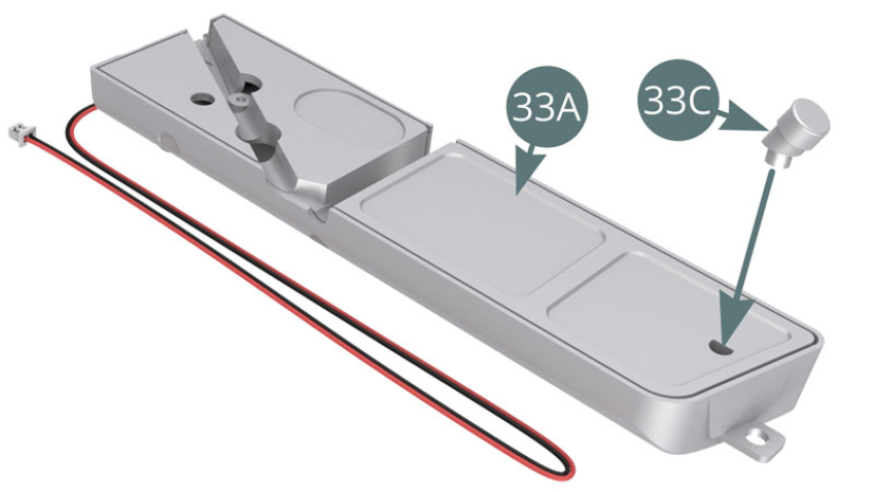Position the filling neck (33C) on the top panel (33A) of the right fuel tank