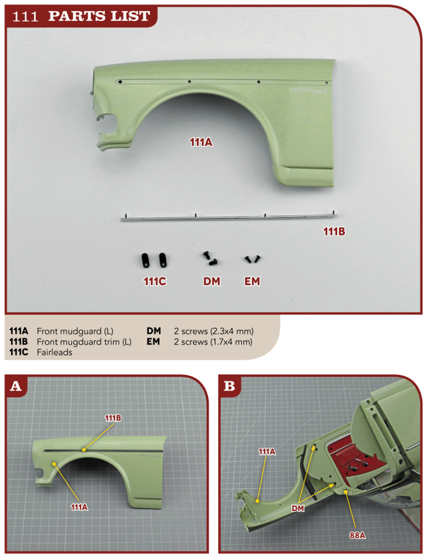 Part 111 (The pieces of #part 111 are in the packs 9 and 12.)
