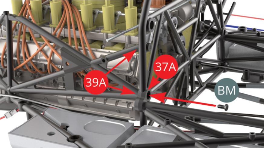 Fix Right side frame (39A) to cockpit partition frame (37A) with BM screw .