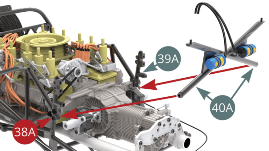 Fit 40A X-Frame (40A) to Left (38A) and 3 Right (39A) side frames.