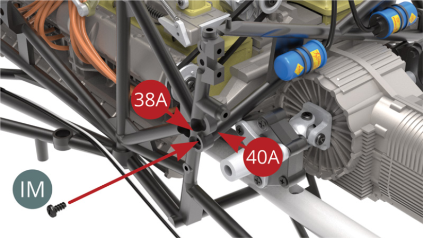 Fix X-Frame (40A)  to Left side frame (38A) with IM screw.