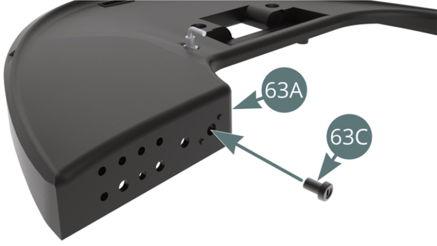 Install the starter switch (63C) on the dashboard (63A).Separate two sets of the dashboard decals (63E) and start using one of them.