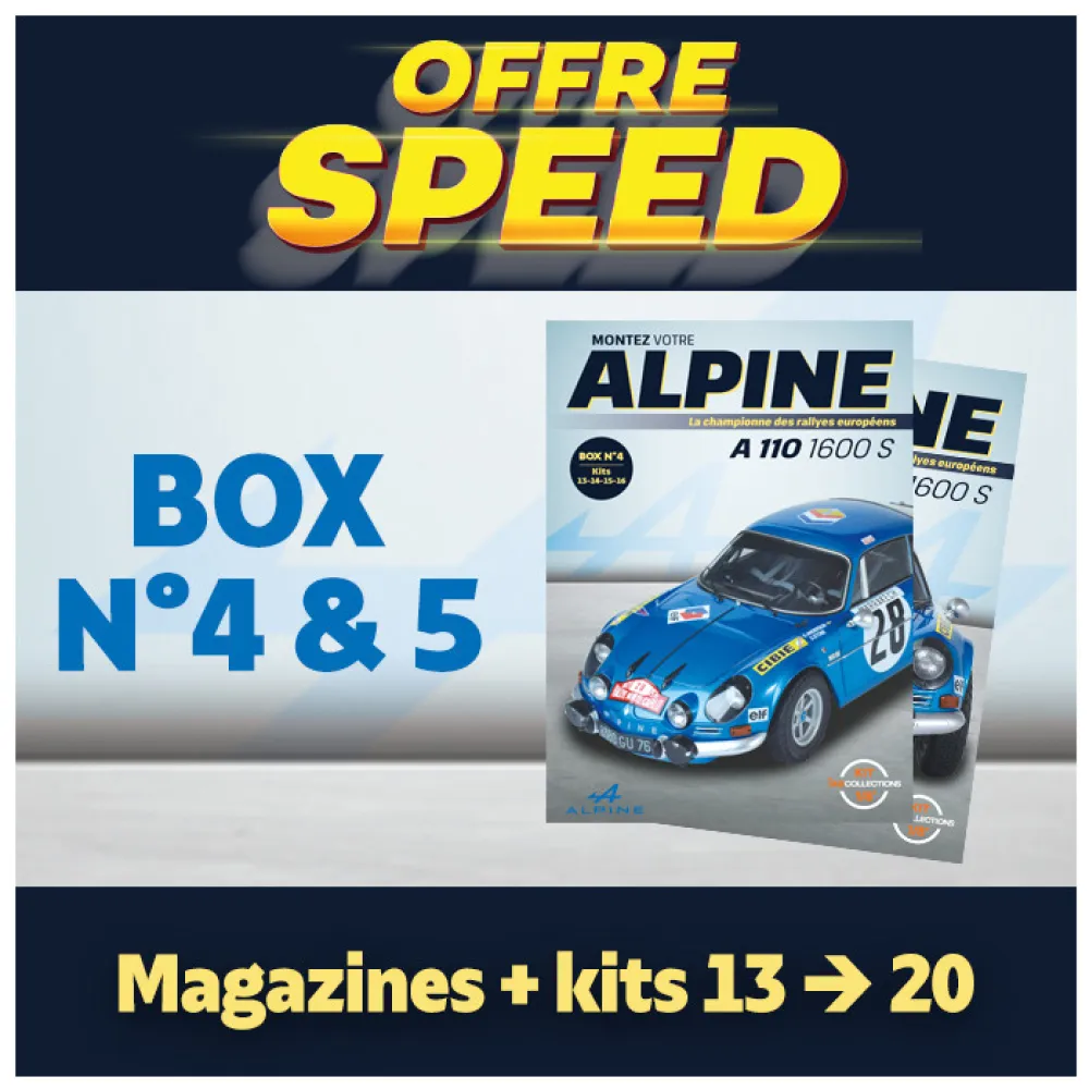 OFFRE SPEED  Alpine A110  Box 4 & 5