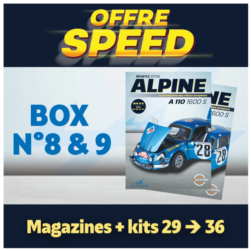 OFFRE SPEED  Alpine A110  Box 8 & 9 - IXO COLLECTIONS