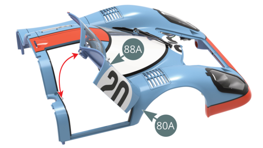 Test opening and closing the right side door (88A).