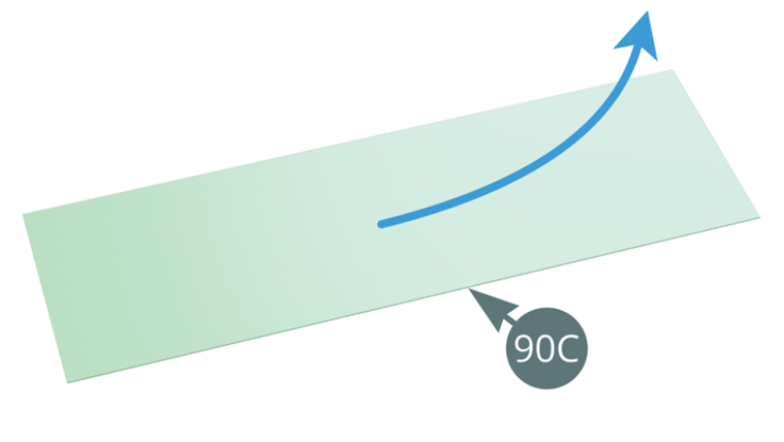 Remove the backing paper from the clear tape (90C) and apply it by wrapping it around the rear edge of the bodywork (80A). The clear tape (90C) will serve to protect the paint from scratching during testing of the rear bonnet (90A).
