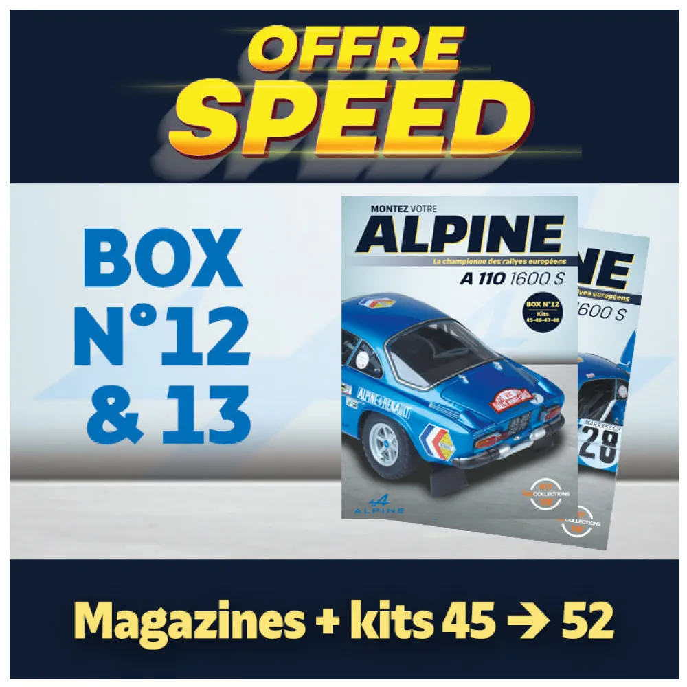 OFFRE SPEED  Alpine A110  Box 12 & 13