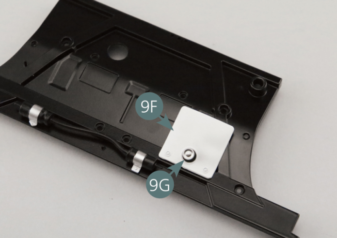 Position the windshield washer fluid reservoir (9F) – after having mounted the cap (9G) - on the firewall (9A).