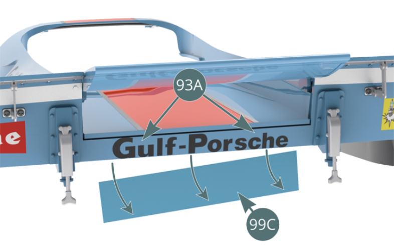 Immerse the decal (99C) in water for 30 seconds, then slide it from its paper backing and position it in the middle of the rear bonnet panel (93A).