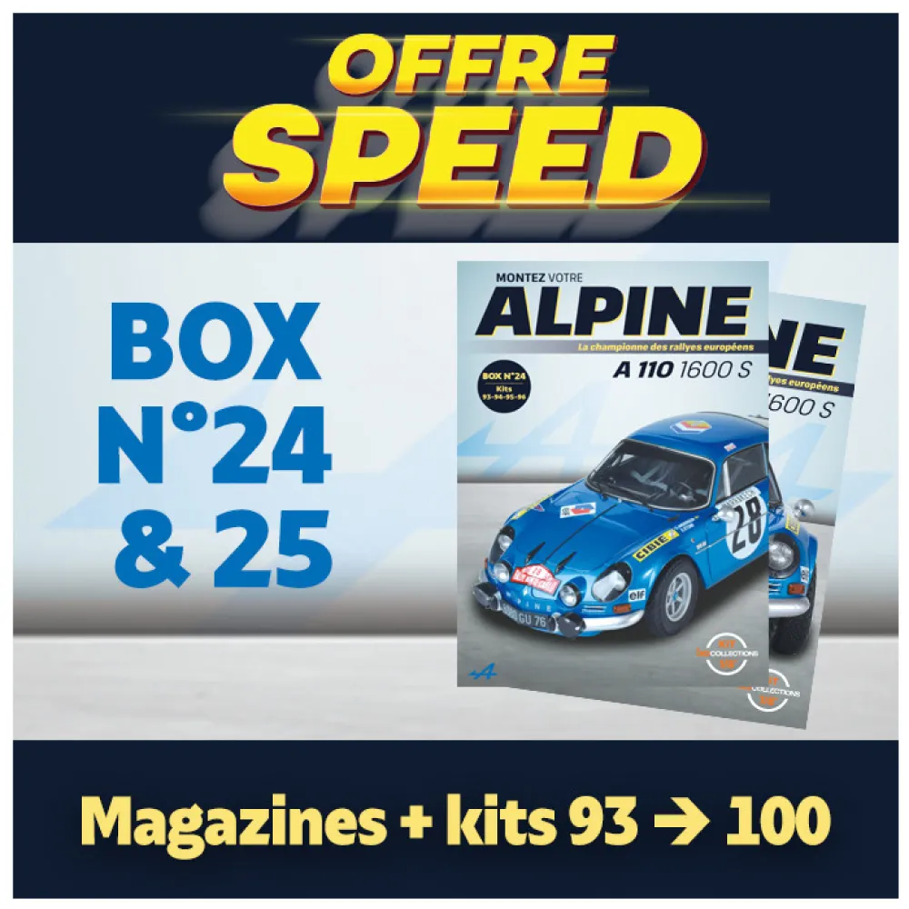 OFFRE SPEED  Alpine A110  Box 24 & 25