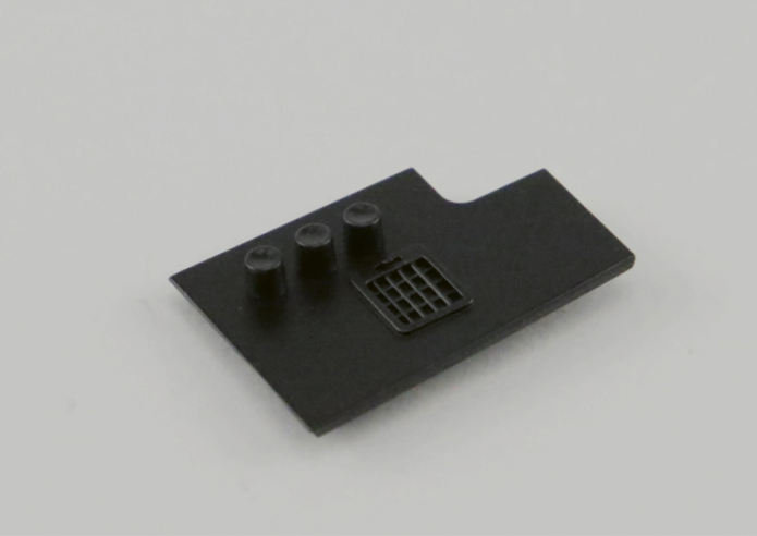 Flip the panel (81A) and place the three switches (81B) on the three clips (81C).