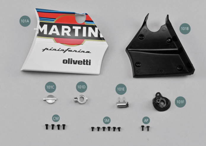 101A Left rear side panel 101B Inner panel lining 101C Fuel cap 101D Fuel cap support101E Plug shaft 