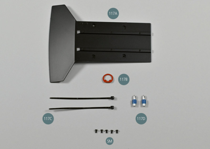 117A Front protection plate117B Towing eye117C Nylon tie (x 2)