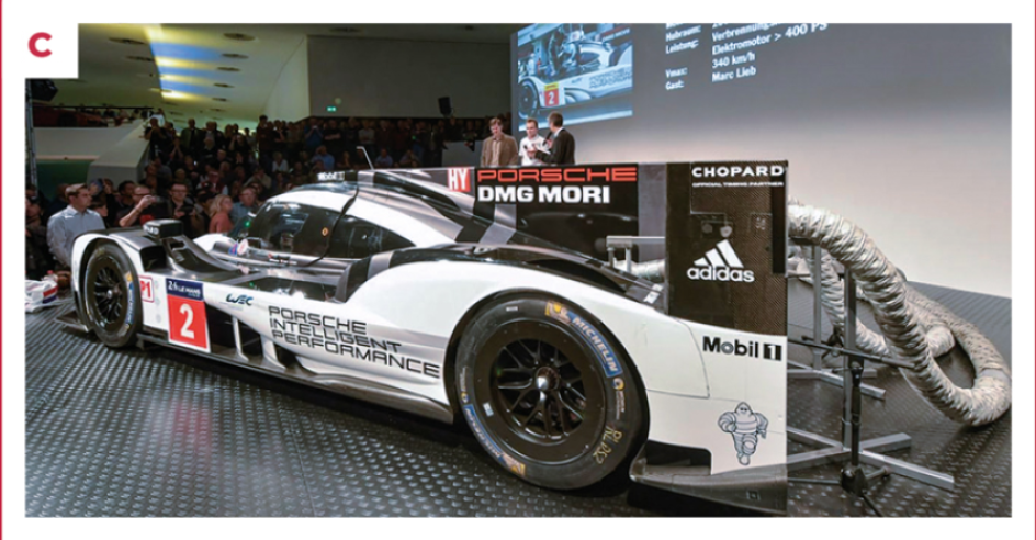 C. The 919 Hybrid, along with other legendary cars, took part in the 2016 edition of Porsche Sound Night, an annual event dedicated to the sounds of the legendary machines from Zuffenhausen. © IXO Collections SAS - Tous droits réservés. 