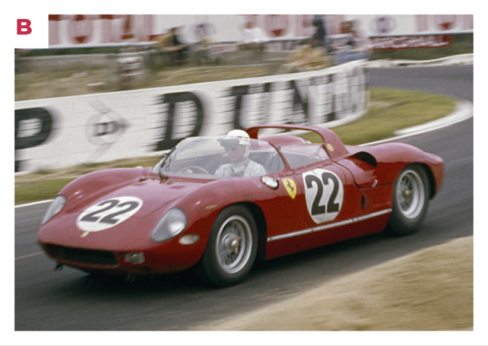 B. La seconda 250 P ufficiale, la n. 22 guidata da Mike Parkes e Umberto Maglioli, chiuderà la 24 Ore di Le Mans del 1963 al terzo posto.© IXO Collections SAS - Tous droits réservés. 