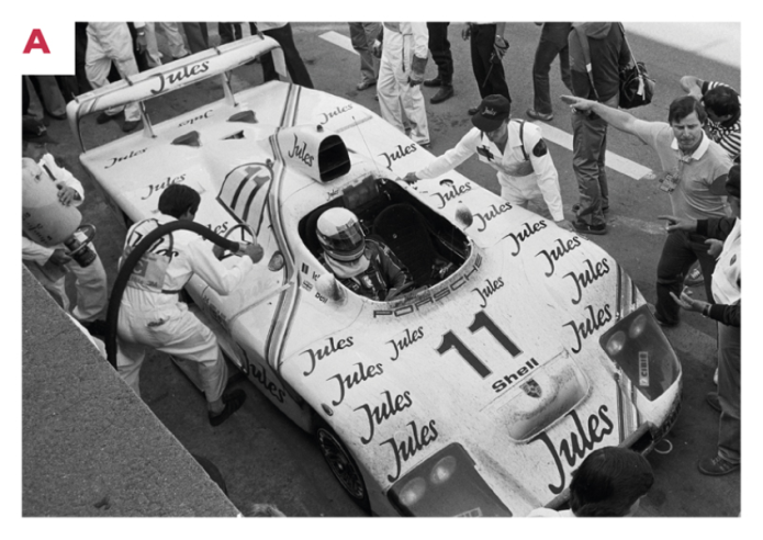 A. Come da regolamento del Gruppo 6, la Porsche 936/81 è una vettura biposto, anche se i piloti corrono come negli anni precedenti uno alla volta.© IXO Collections SAS - Tous droits réservés. 