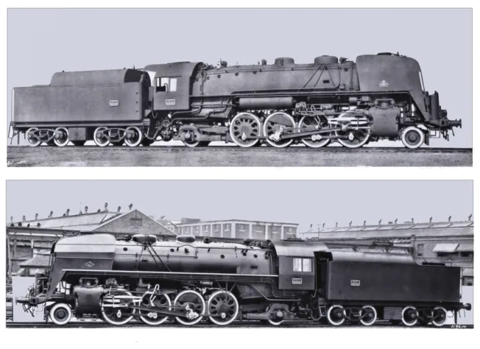 (oben): Lokomotive Typ 141 Nr. 141-R-110, Baureihen 141-R-1 bis 141-R1-340, Baujahr 1950.(unten): Lokomotive Typ 141 Nr. 141-R-1187, Baureihen 141-R-1 bis 141-R-1340, Baujahr 1950.© IXO Collections SAS - Tous droits réservés. Crédits photo :Document SNCF.