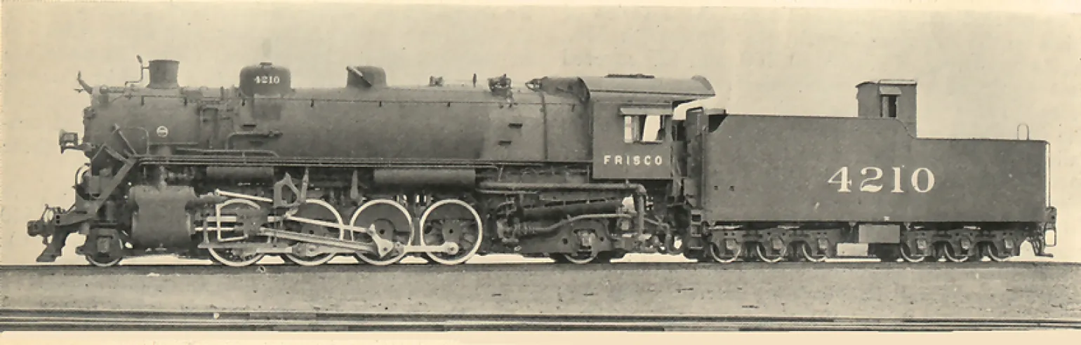 Die Lokomotive Typ 141 Nr. 4210 der St. Louis & San Francisco RR aus dem Jahr 1931. Sie erinnert an die 141-R, aber die vordere Bissel ist vom Typ Delta und ähnelt der hinteren Bissel.© IXO Collections SAS - Tous droits réservés. Crédits photo © Collection Trainsconsultant-Lamming