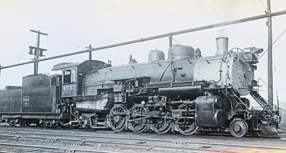 Die Lokomotive Typ 141 der Chicago Burlington & Quincy RR, Baujahr 1934. Wir nähern uns der 141-R an, insbesondere was die Bissels betrifft. Die Antriebsräder haben noch konventionelle Speichen.© IXO Collections SAS - Tous droits réservés. Crédits photo © Collection Trainsconsultant-Lamming