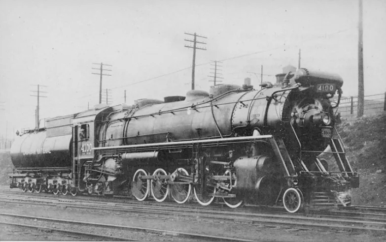 Locomotive type 152, N° 4100, du réseau Canadian National. Nous sommes en 1937. Ce pays cherche non à surpasser mais au moins à rivaliser avec les États-Unis sans souhaiter devenir le 51e état.© IXO Collections SAS - Tous droits réservés. Crédits photo ©&nbsp;Collection Trainsconsultant-Lamming