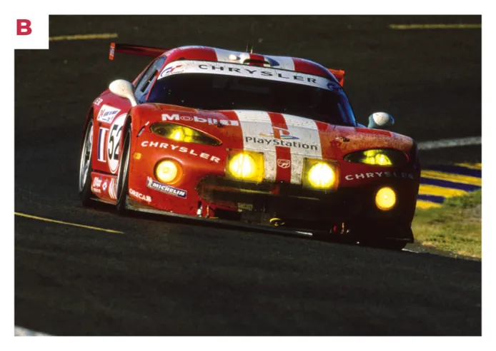 B. Nachdem der GT2 2001 abgeschafft wurde, produzierten Chrysler und Oreca bis 2005 52 Exemplare der Viper GTS-R für private Teams.© IXO Collections SAS - Tous droits réservés. 